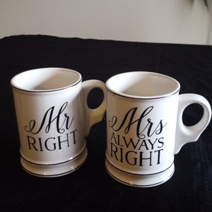 Mr. Right and Mrs. Always Right Mugs.